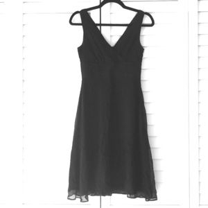 Black mid length dress